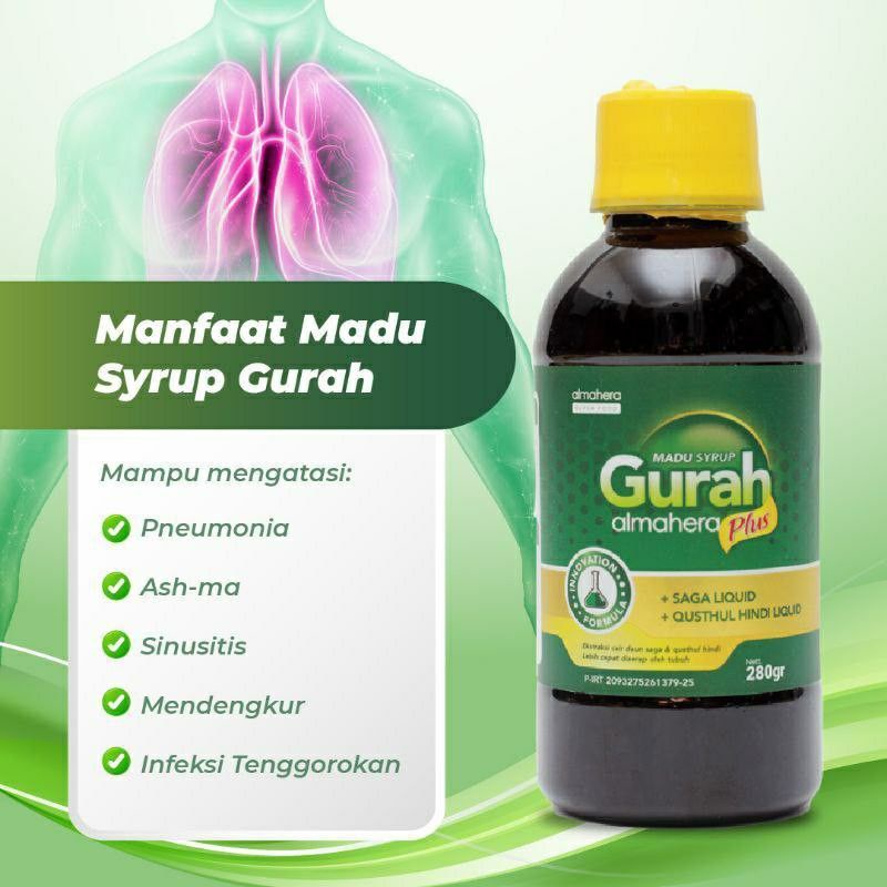 MADU GURAH ALMAHERA PLUS Original, Mengobati Sesak Nafas, Asma, TBC, Batuk Menahun, Sinusitis, Gangguan Pernafasan Paru-paru-7