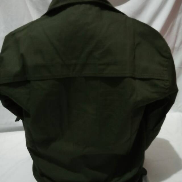 Long sleeve defender green army/kemeja pdl/lapangan hijau army ripstop katun