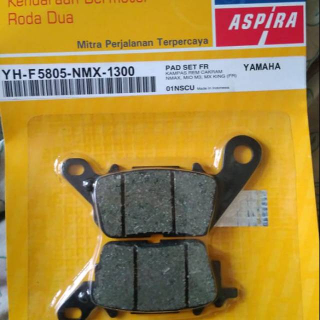 Kampas rem depan for lexxi/ N-max/Aeroxx 155/ mio m3/ mio Z/ MX-King/ N-max/ soul GT 125 Robot Aspira parts