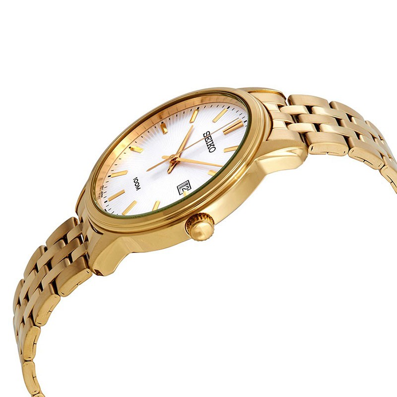 Seiko Quartz SUR264P1 Neo Classic Gold IP - Jam Tangan Pria SUR264