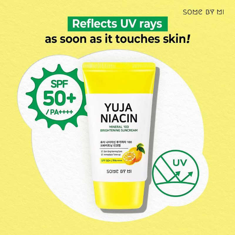 SOME BY MI - Yuja Niacin Mineral 100 Brightening Sunscreen SPF50+ PA++++ 50ml / Some By Mi