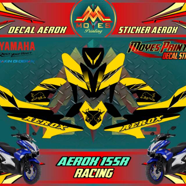Sticker yamaha aerox fulbody decal sticker motor aerox racing