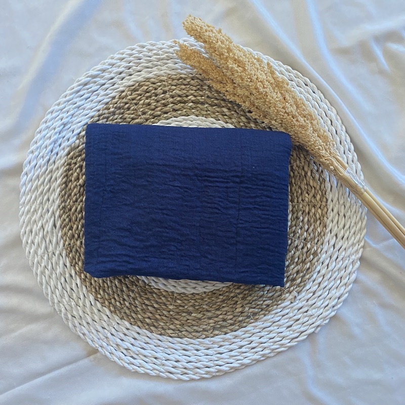 PASHMINA 𝖢𝖱𝖨𝖭𝖪𝖫𝖤 ORIGINAL 𝖬𝖤𝖱𝖪 AZARA LAVANYA ( Pashmina Arabian/ Pashmina Kusut)-Navy