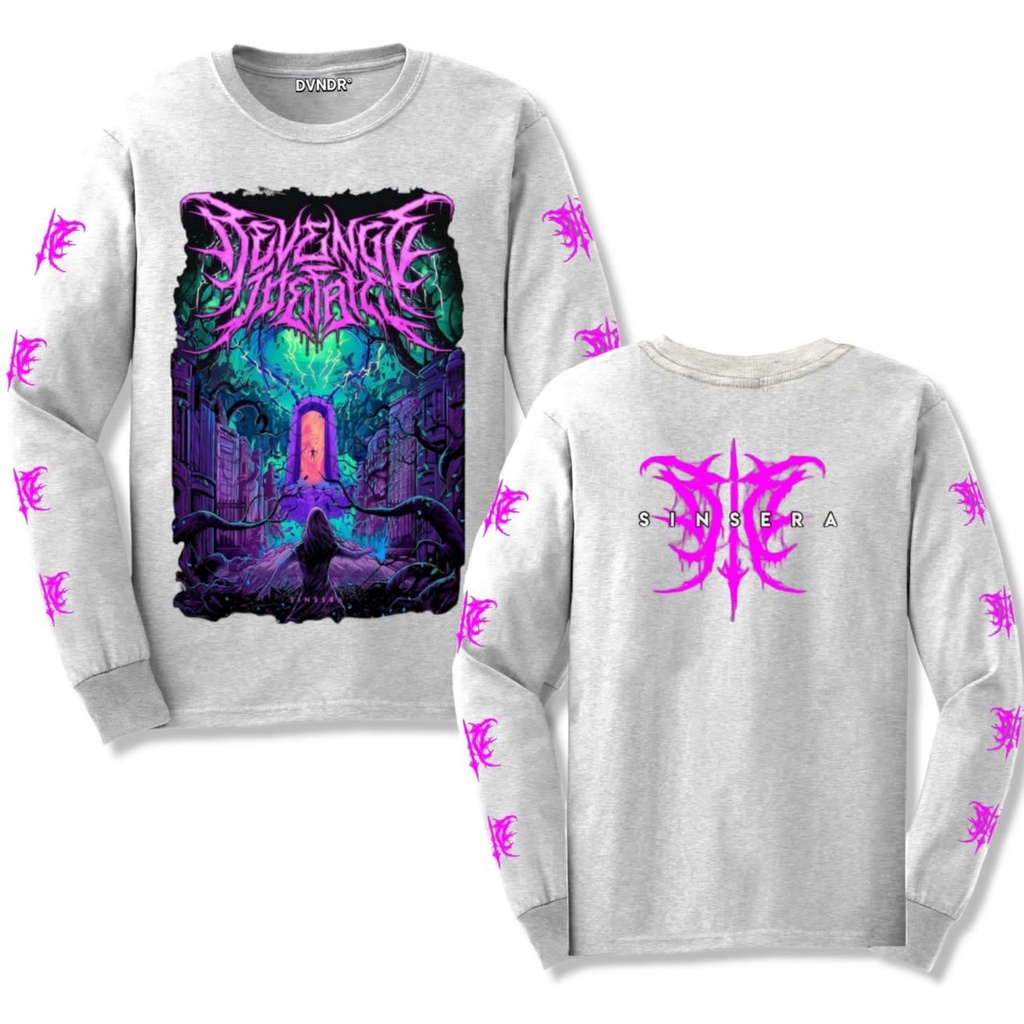 Baju Musik Premium REVENGE THE FATE ART SINSERA Kaos Lengan Panjang Pria Dan Wanita Populer T-Shirt 