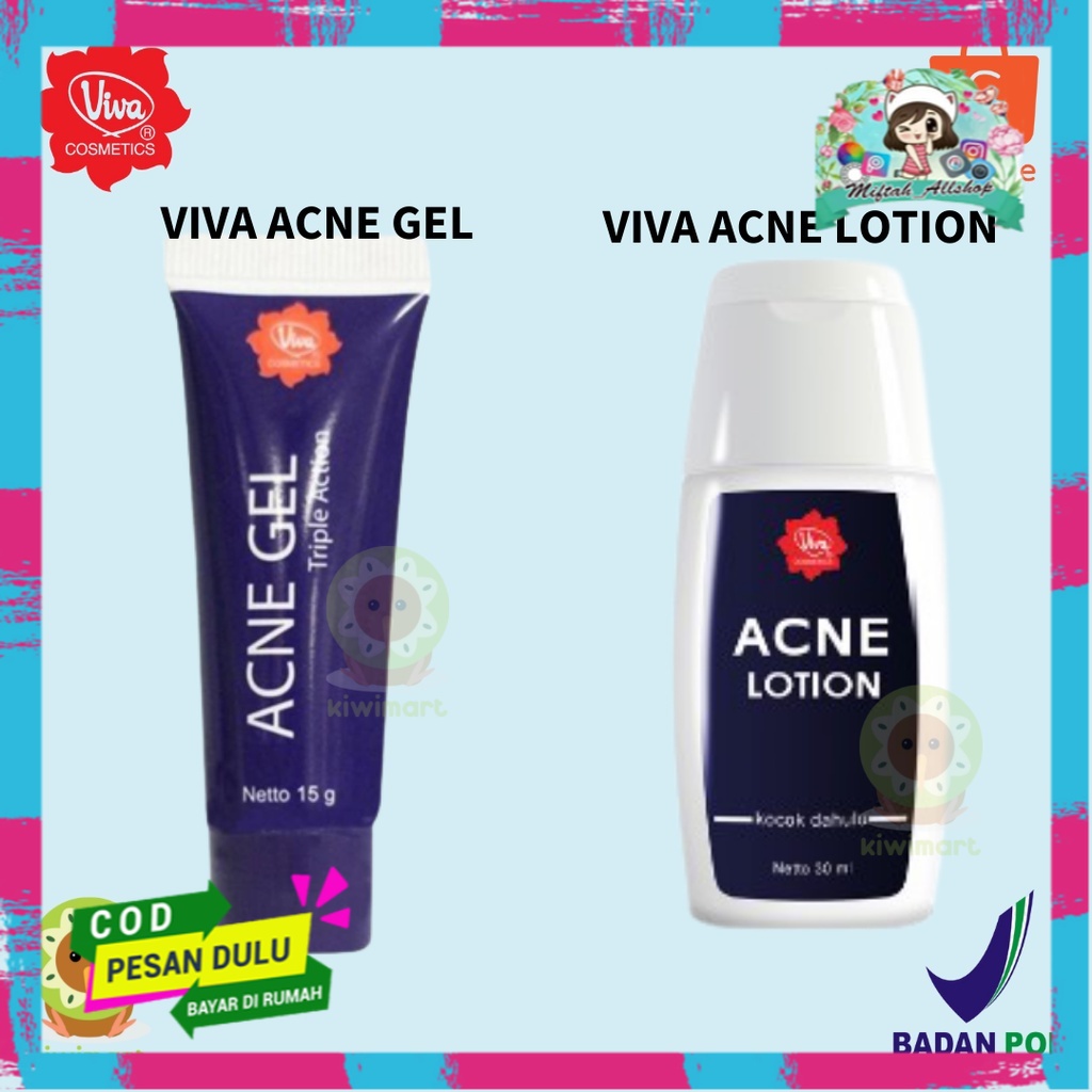 Jual VIVA ACNE GEL TRIPLE ACTION 15GR ACNE LOTION 30ML ORIGINAL BPOM