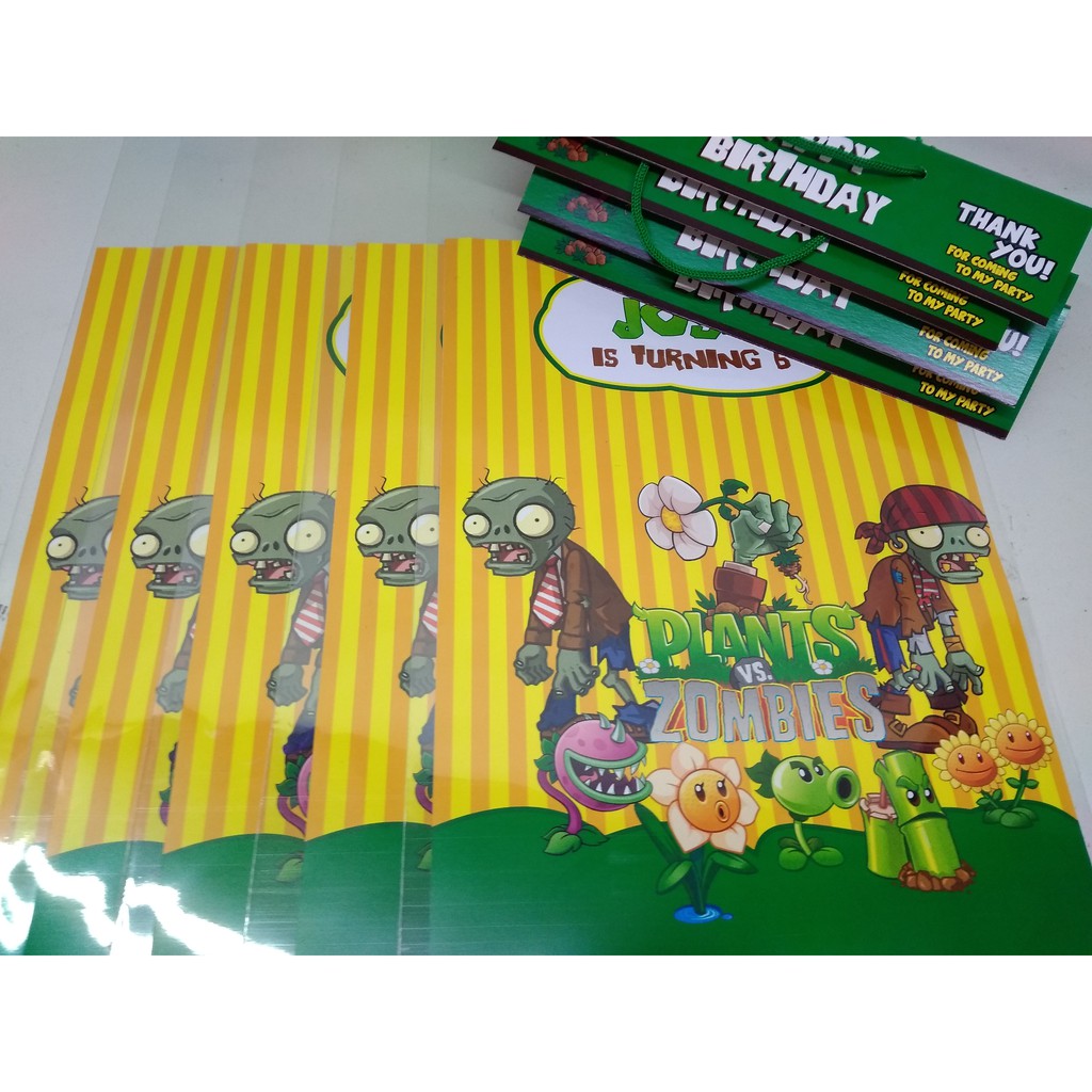 

plastik snack plants vs zombie / kantong bingkisan snack plants vs zombie / plastik bingkisan snack