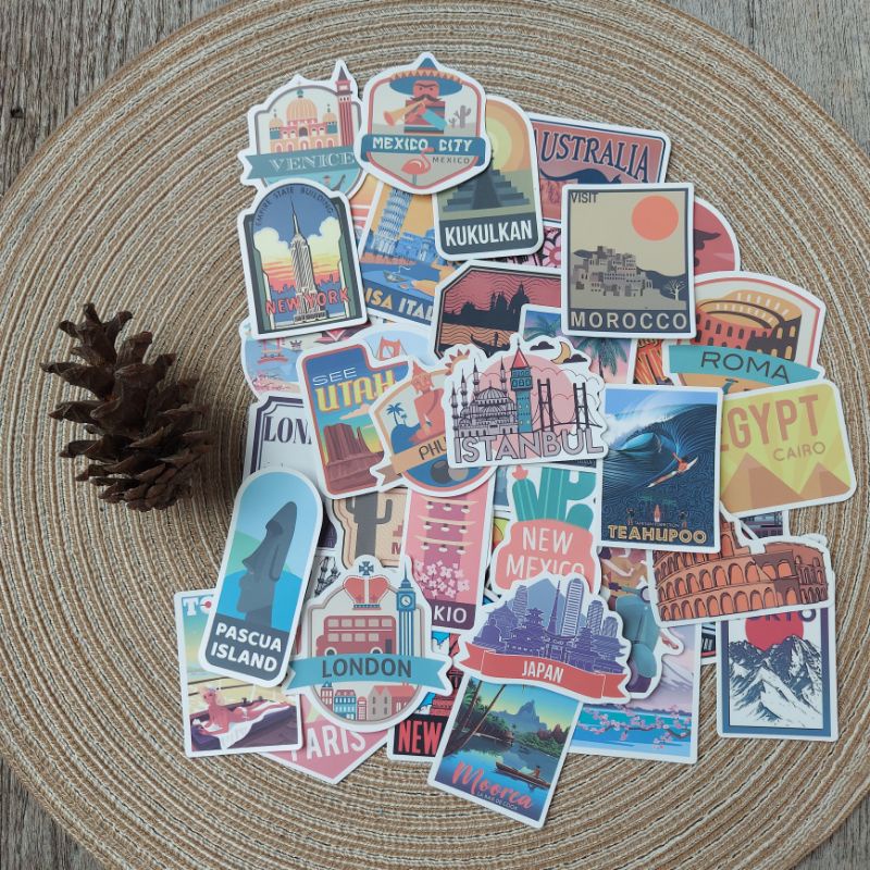 

10pcs STICKER TRAVELLING PACK / STICKER LAPTOP