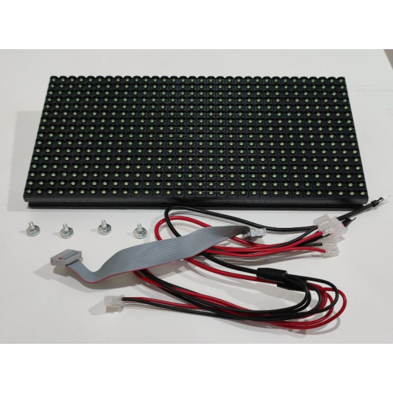 Panel Module Modul LED P10 Running Text DIP Hijau Green Outdoor