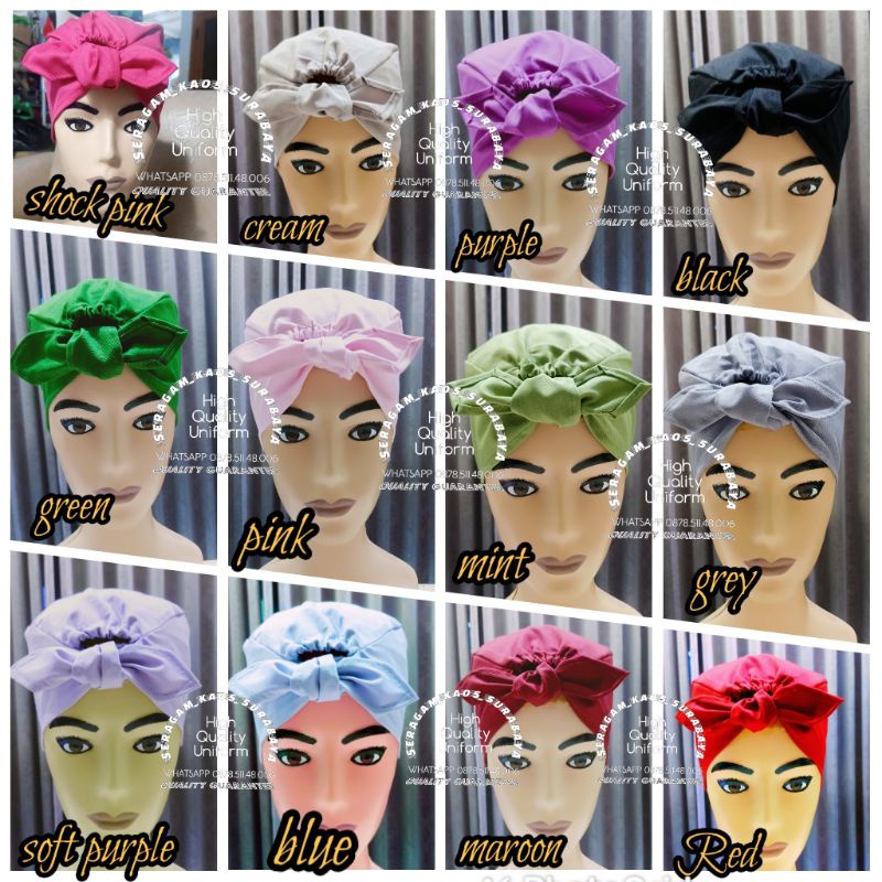 Hat scrub scrub cap penutup kepala kain nyaman dan mudah dipakai