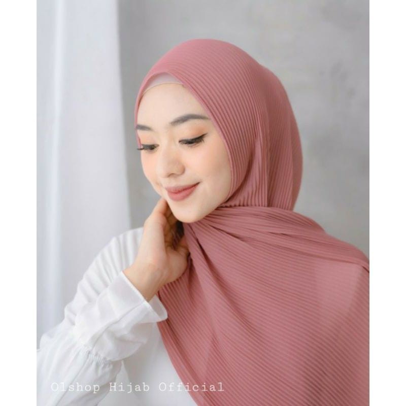 Pashmina Plisket Ceruty BabyDoll Kerudung Pashmina Plisket Termurah Safa Hijab