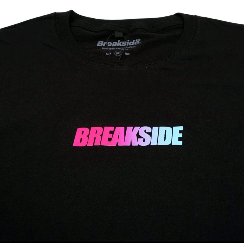 Breakside Kaos Tshirt Rainbow Black - flow