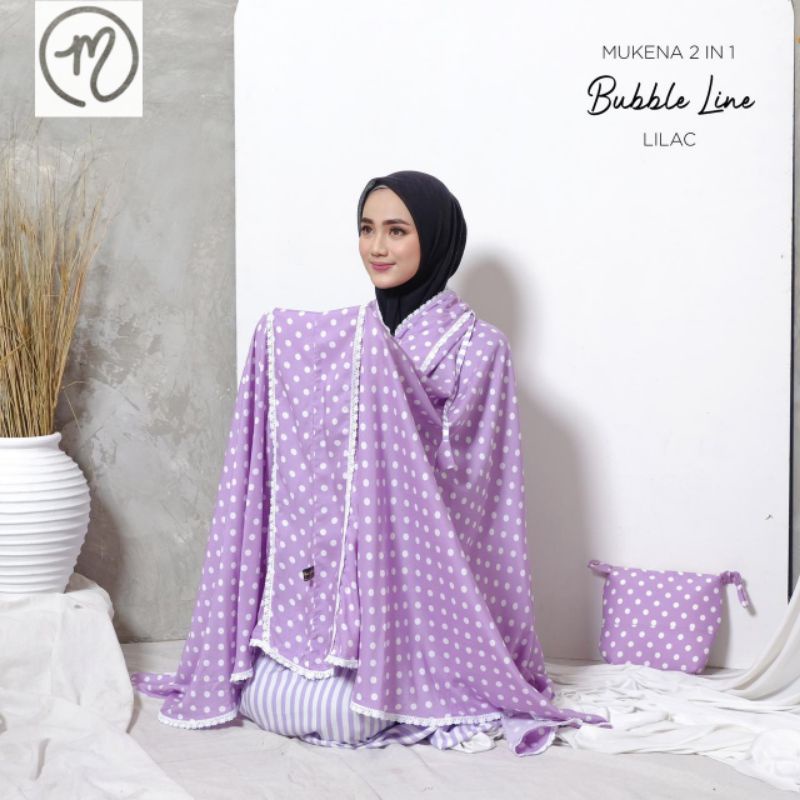 Mukena Dewasa Rayon 2in1 POLKADOT Jumbo!