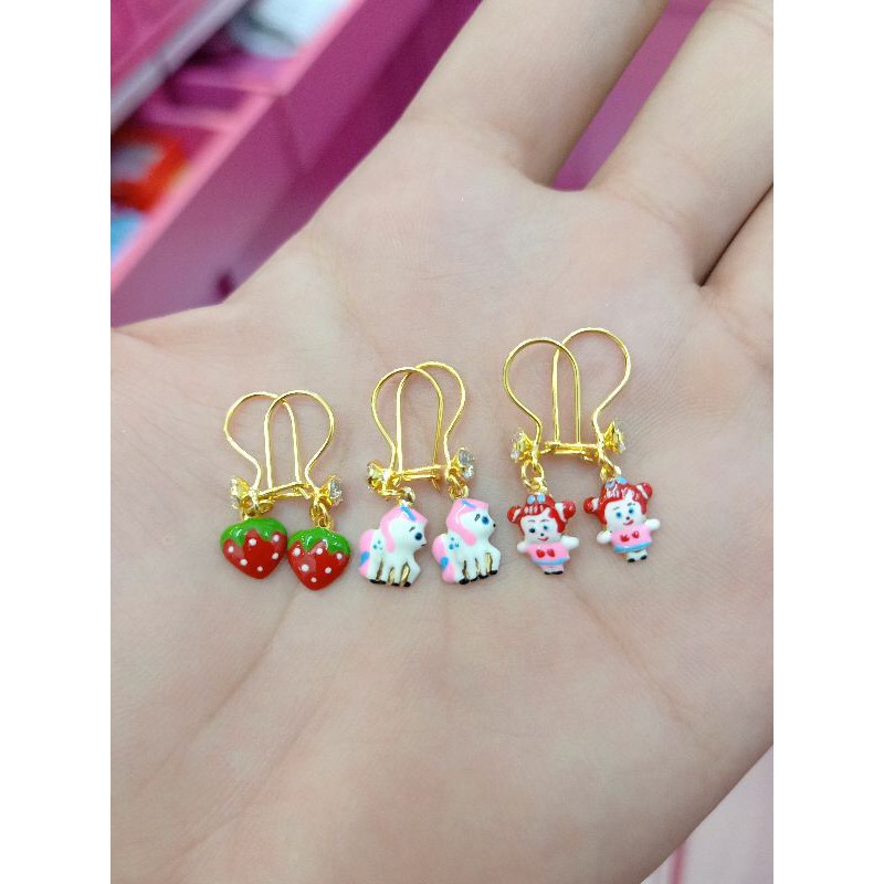 ANTING ANAK BONEKA IMPORT PERAK 925 LAPIS MAS 24K