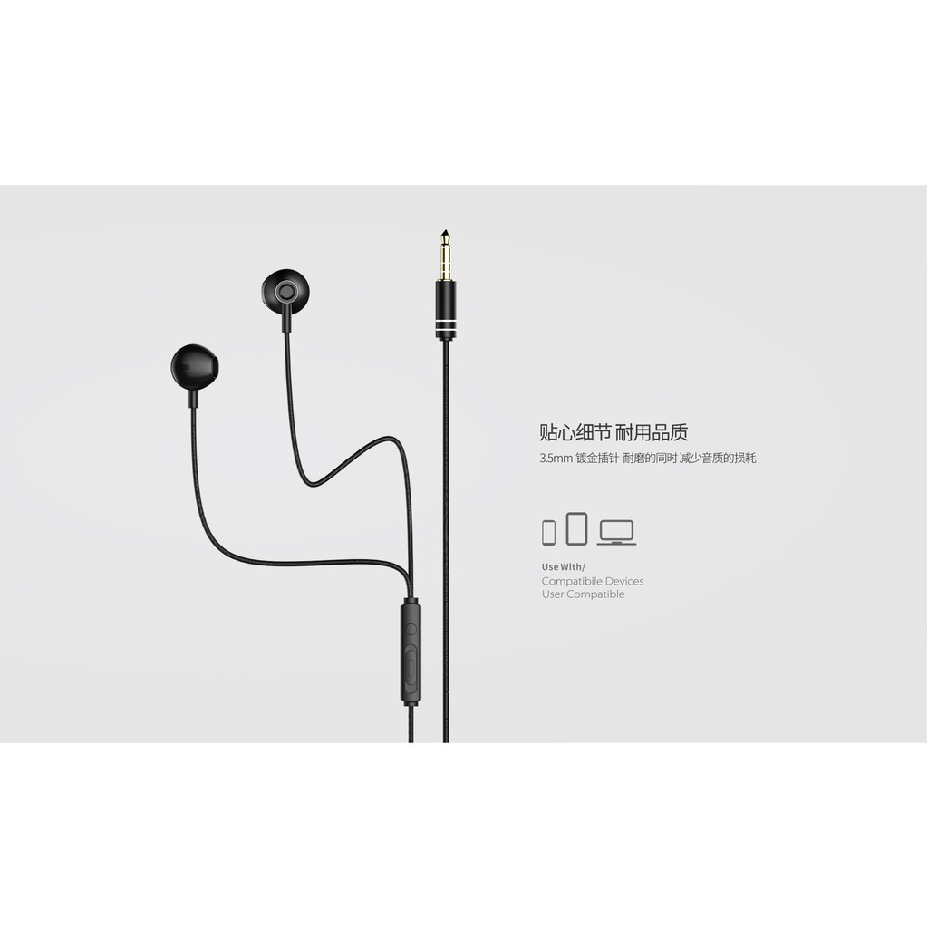 Remax RM-711 Earphone Original HiFi Bass Headset Music and Call