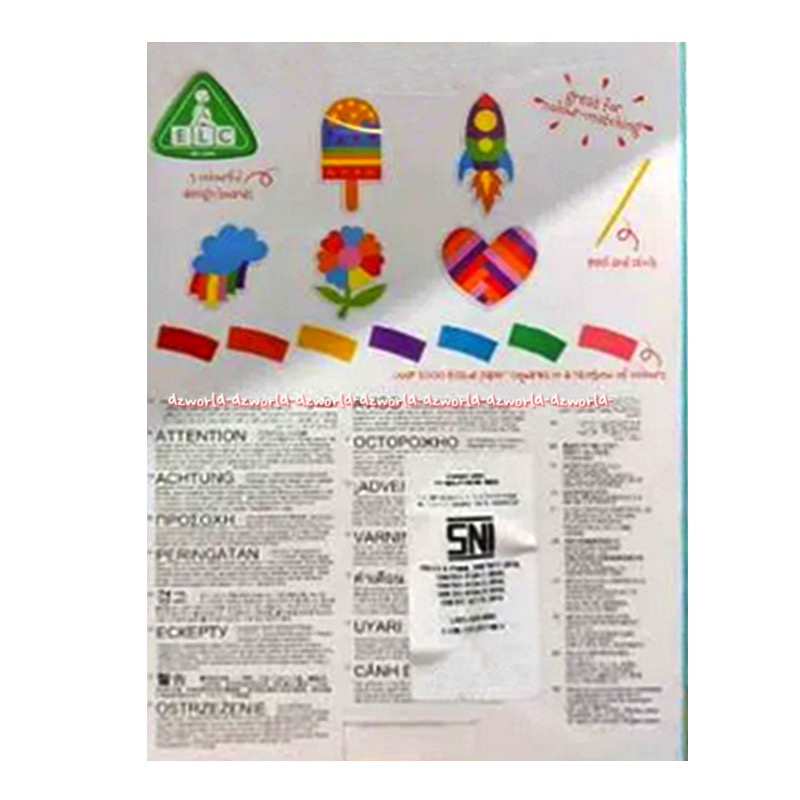 ELC Tissue Collage Kit Stick no Glue Design Create Mainan Kreasi Dari Kertas Warna Warni Usia 3+