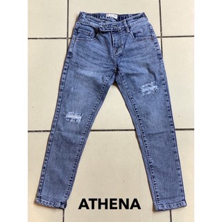 AGJ CELANA JEANS ATHENA RIPPED pinggang karet BRAND JL AGJ CELANA JEANS ATHENA RIPPED pinggang karet BRAND JL