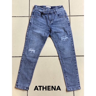 AGJ CELANA  JEANS  ATHENA RIPPED pinggang karet BRAND  JL 