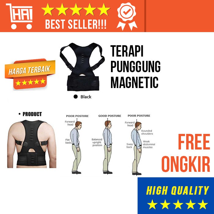 ALAT PELURUS PUNGGUNG AGAR TIDAK BUNGKUK KORSET PENYANGGA PENEGAK PUNGGUNG BUNGKUK POWER MAGNETIK KO
