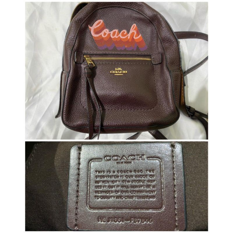 preloved coach authentic mini backpack tas branded