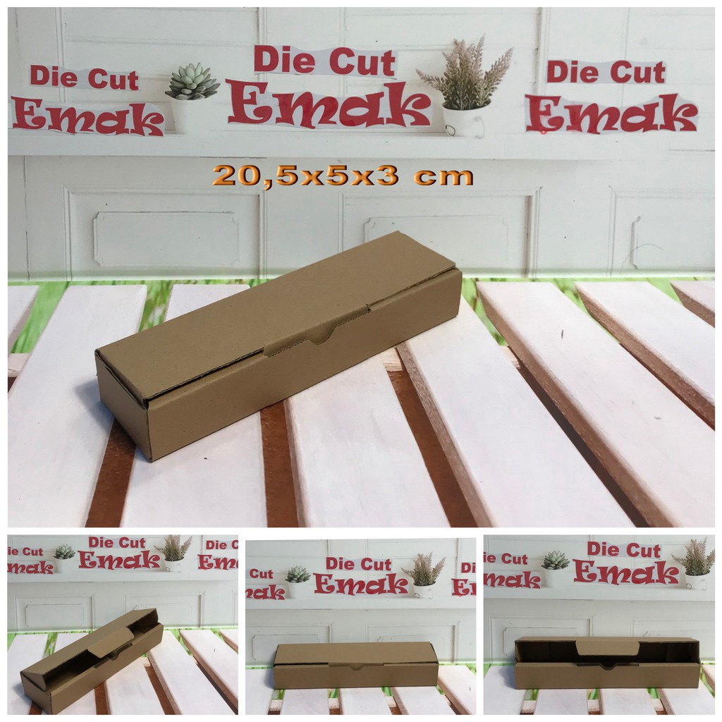 

kardus uk.20,5x5x3 cm kotak box karton Die Cut