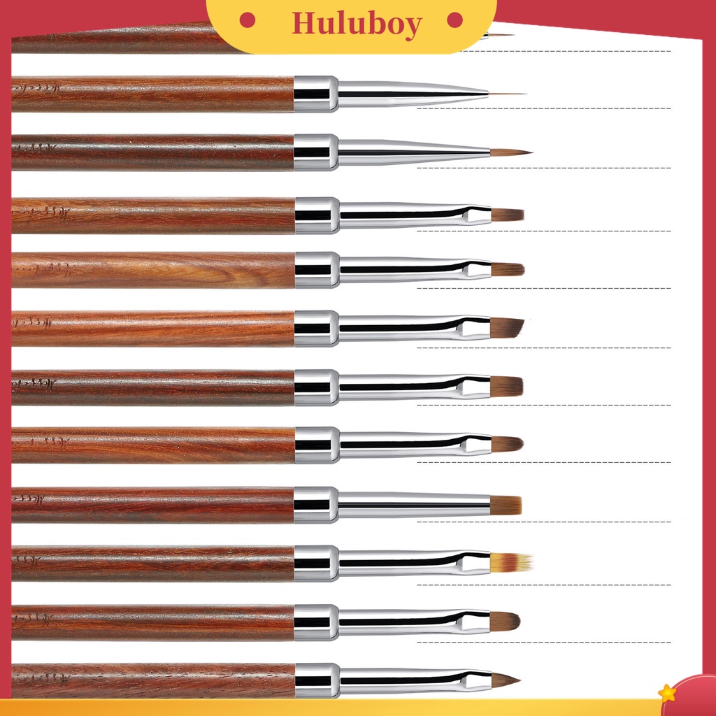 Huluboy Huluboy♡ Brush Liner Kuku Ultra Tipis Gagang Ergonomis Reusable Untuk Nail Art / Manicure