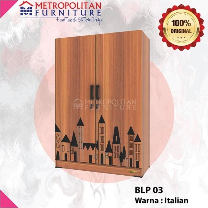 Romaro Lemari Pakaian / Lemari Baju Particel Blp 03 - Brown Murmer Cherryolo