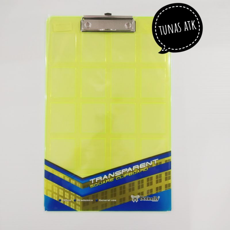 

BUTTERFLY TRANSPARENT CLIPBOARD F4 & A4