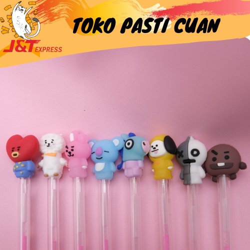 

pulpen bt21 tinta rainbow keperluan anak sekolah bisa cod FAncy murah LUCU IMUT IMPORT CHIMMY TATA KOYA