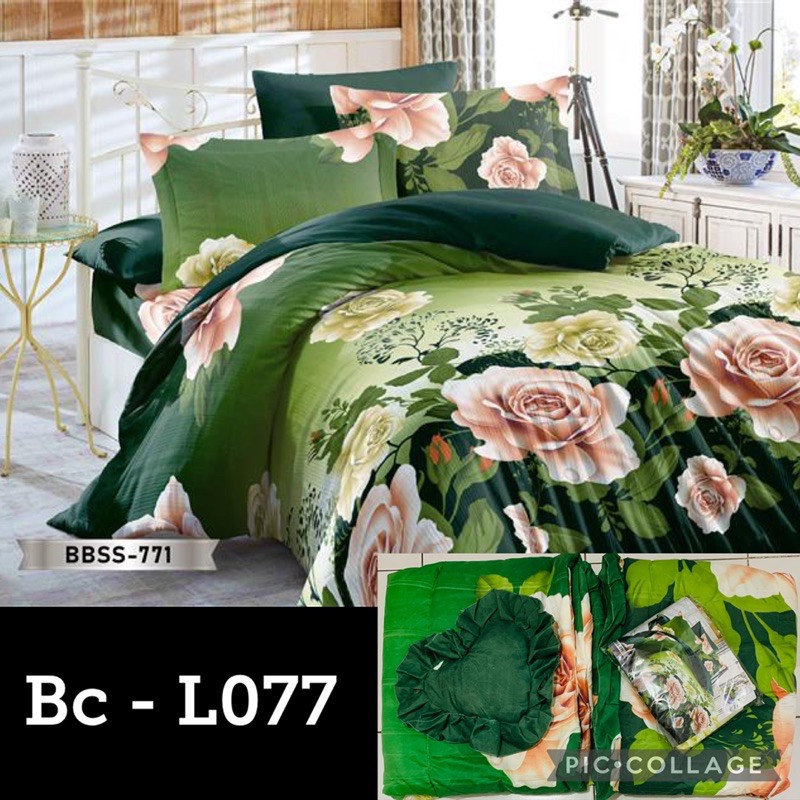 7.7 Natasha BED COVER SET + Sprei Ukuran King Size 180X200 TERMURAH