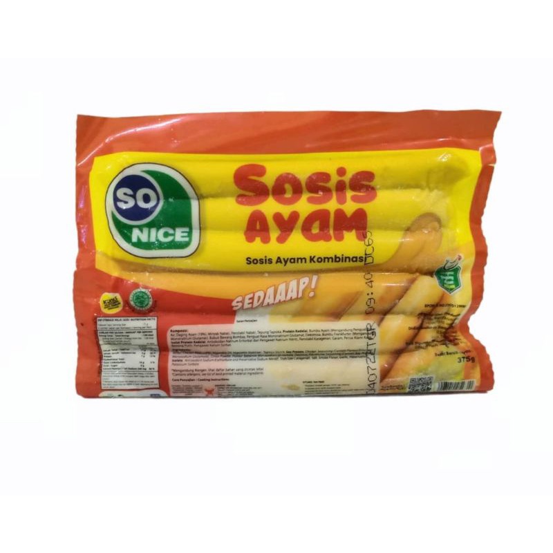 

Sosis Ayam So Nice 375gr