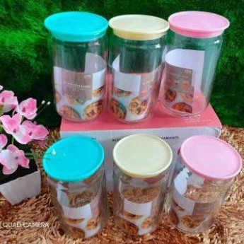 Toples Kaca DLX Kyoto B 6 Pcs Tutup Plastik