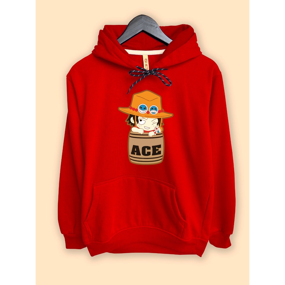 Jaket Hoodie One piece Portgas D Ace Chibi