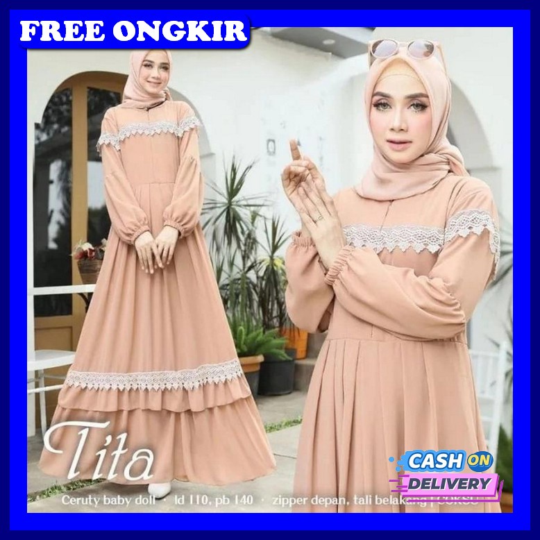 Gamis Terbaru 2021 Meghan Set 3/Baju Gamis Wanita Dewasa/Dress Set Wanita Terbaru/Gamis Malaysia/Gam