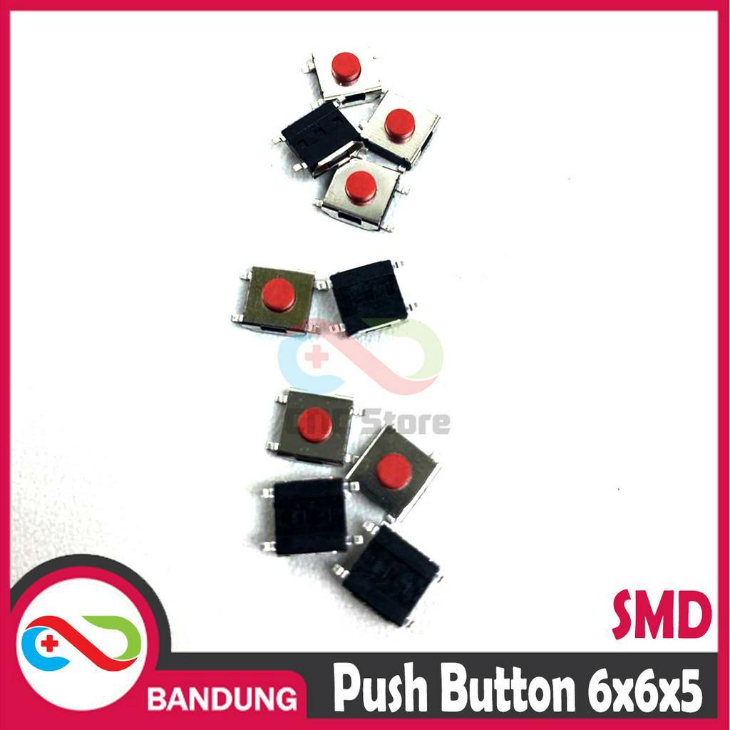 TACTILE SWITCH PUSH BUTTON 6X6X5MM RED MERAH SMD