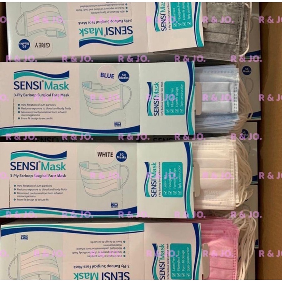 Masker Sensi Earloop isi 50 pcs masker Medis Surgical mix warna