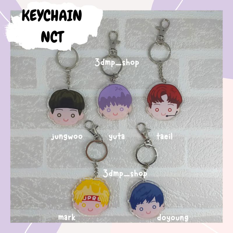 Gantungan kunci ganci keychain nct 127 nct127 jungwoo yuta taeil mark doyoung