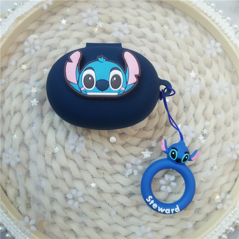 Casing Silikon Motif Kartun + Gantungan Kunci Untuk Realme Buds Q2S / Air 2 Neo / Buds / Q2 / Buds / Q TWS