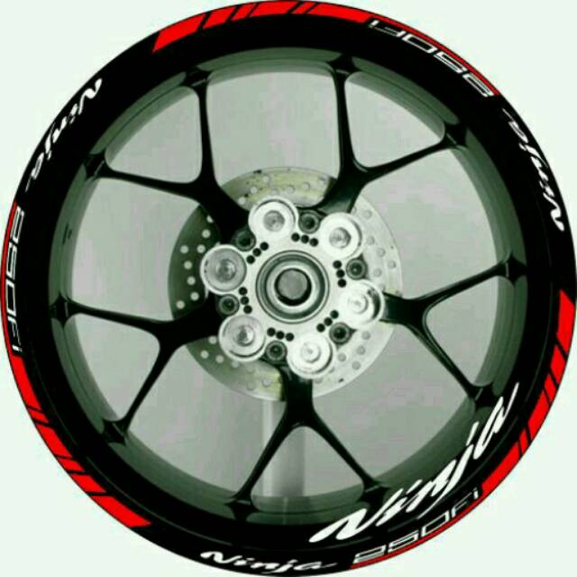 Stiker velg sticker motor ninja 250 fi 300 zx6r