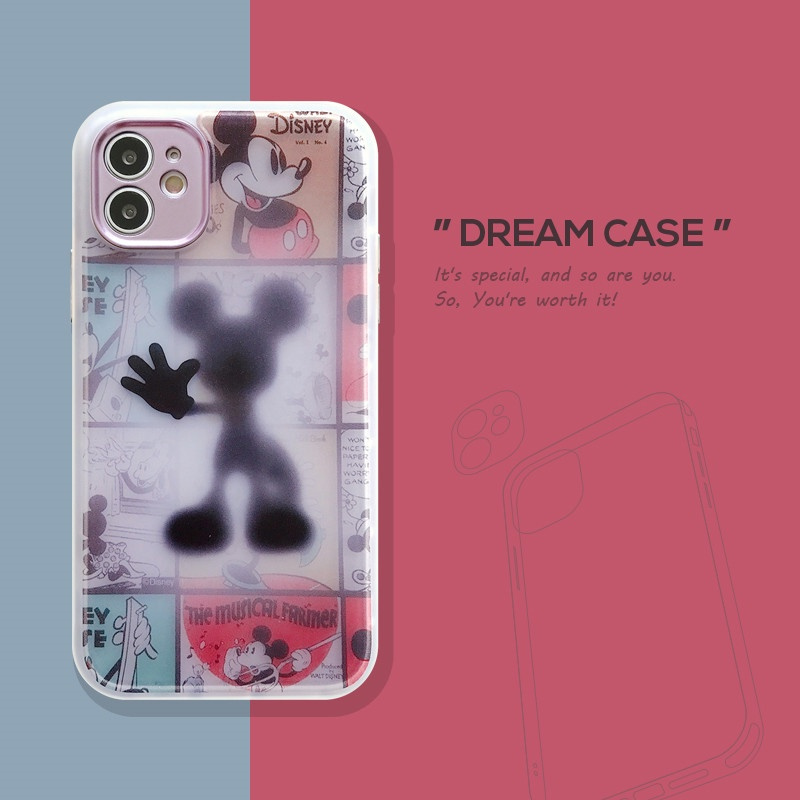 Soft Case Silikon Motif Mickey Mouse Untuk Iphone 11 12 Pro Max 7 8 Plus X Xs Max Xr Se 2020