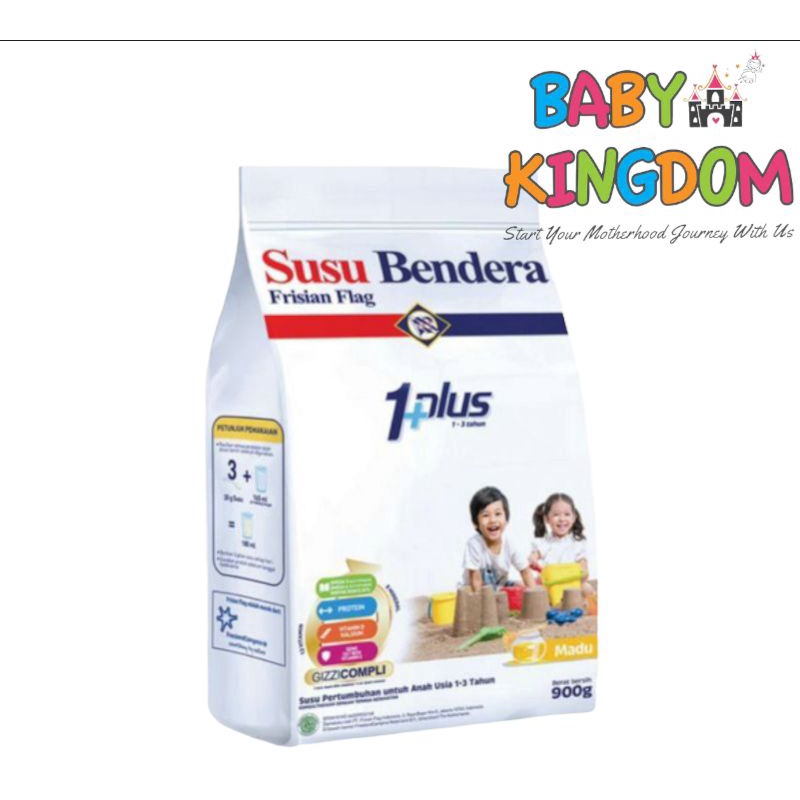 SUSU BENDERA 1 PLUS MADU 900gr exp 2023