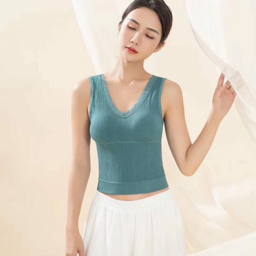 TANKTOP BUSA TANK TOP WANITA ATASAN LACE RENDA SEAMLES BAJU SANTAI CEWEK FASHION SEKSI