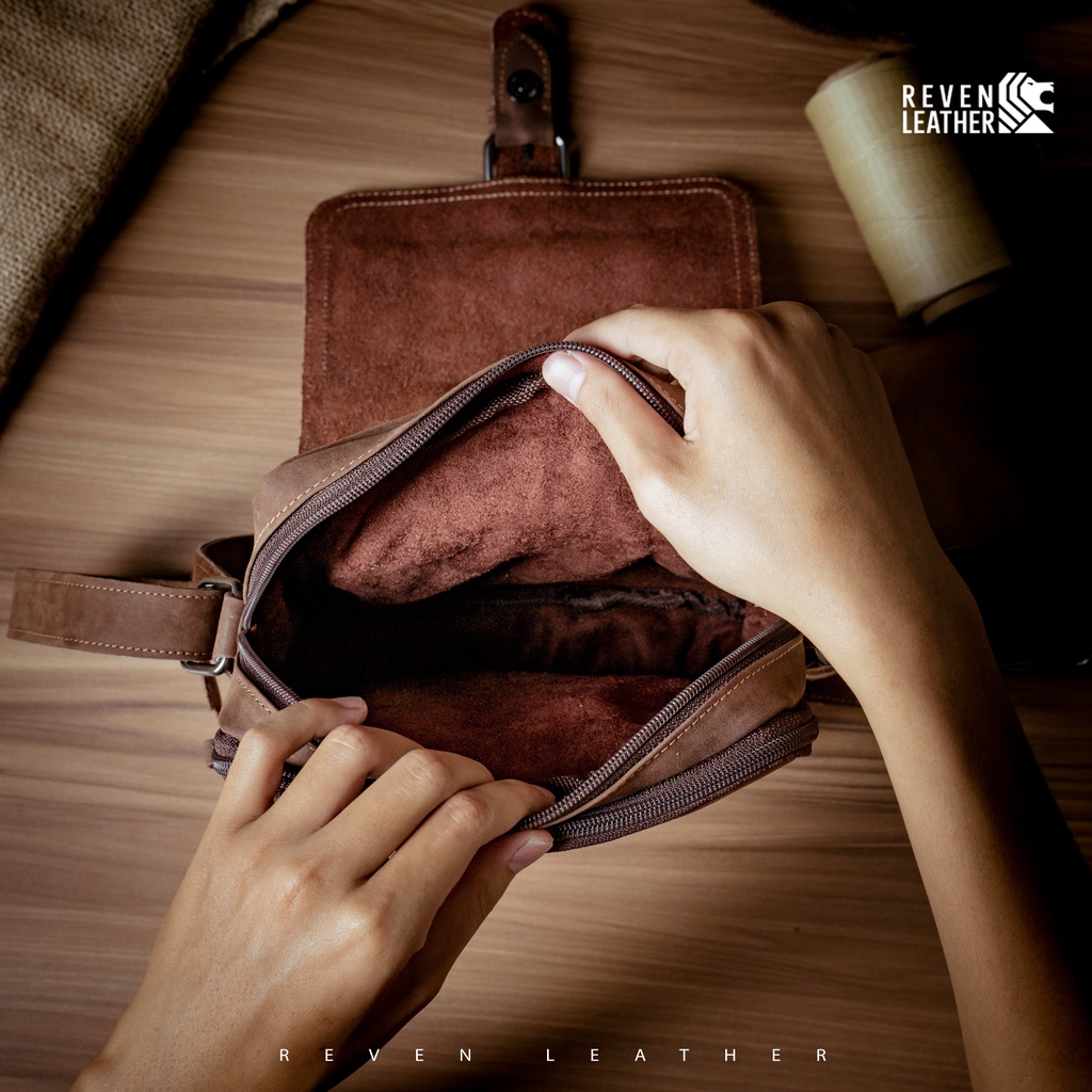 Reven leather- Steiner slingbag