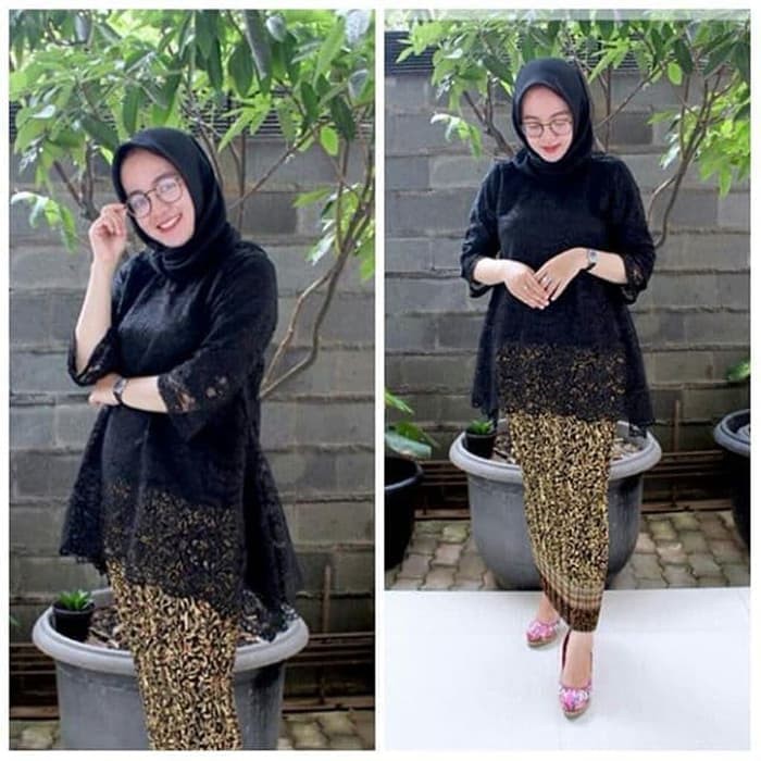 set kebaya rinjani bianca brukat modren