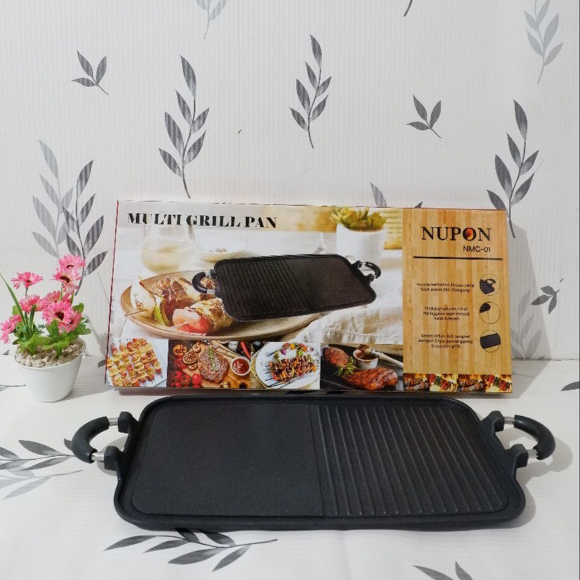 Multi Grill Pan Nupon Panggangan Sosis Ayam Daging Anti Lengket