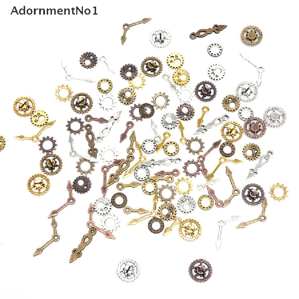 (AdornmentNo1) 100pcs / Lot Liontin Bentuk Roda Gigi Gaya Punk Untuk Aksesoris Perhiasan DIY