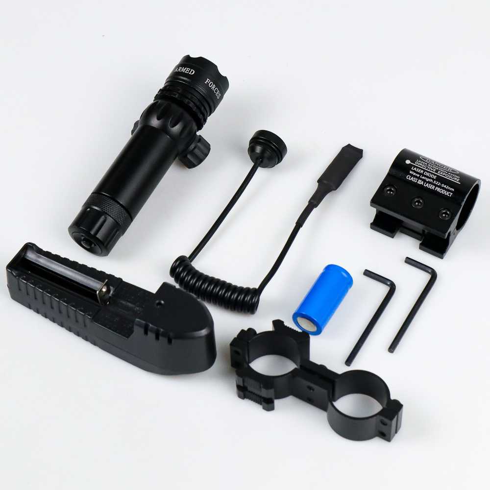 TaffLED Tactical Green Dot Laser Scope Mount+Baterai+Charger - JG-1