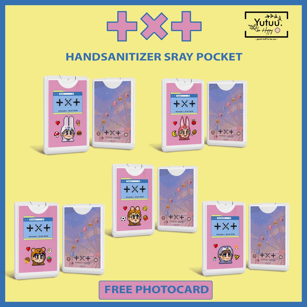 TXT HANDSANITIZER SPRAY POCKET / KPOP HANDSANITIZER ( FREE PHOTOCARD) fanmade