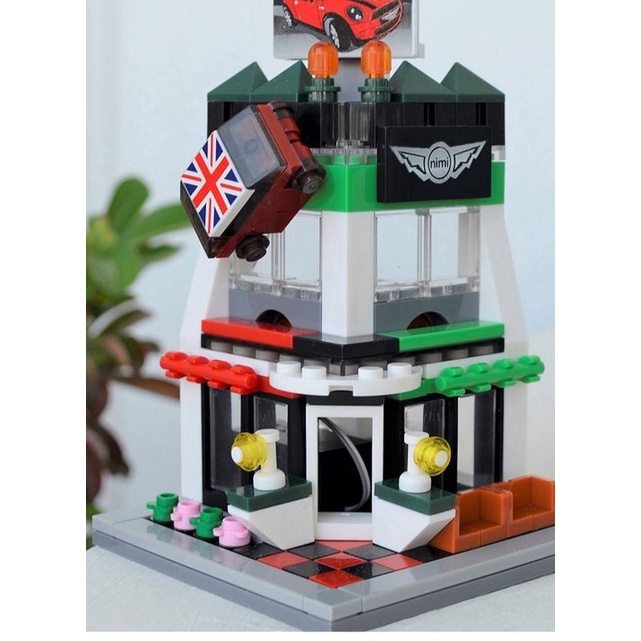Mainan Edukasi Puzzle Balok Brick 160 pcs (Medium) - Sembo Block Showroom Mini Cooper