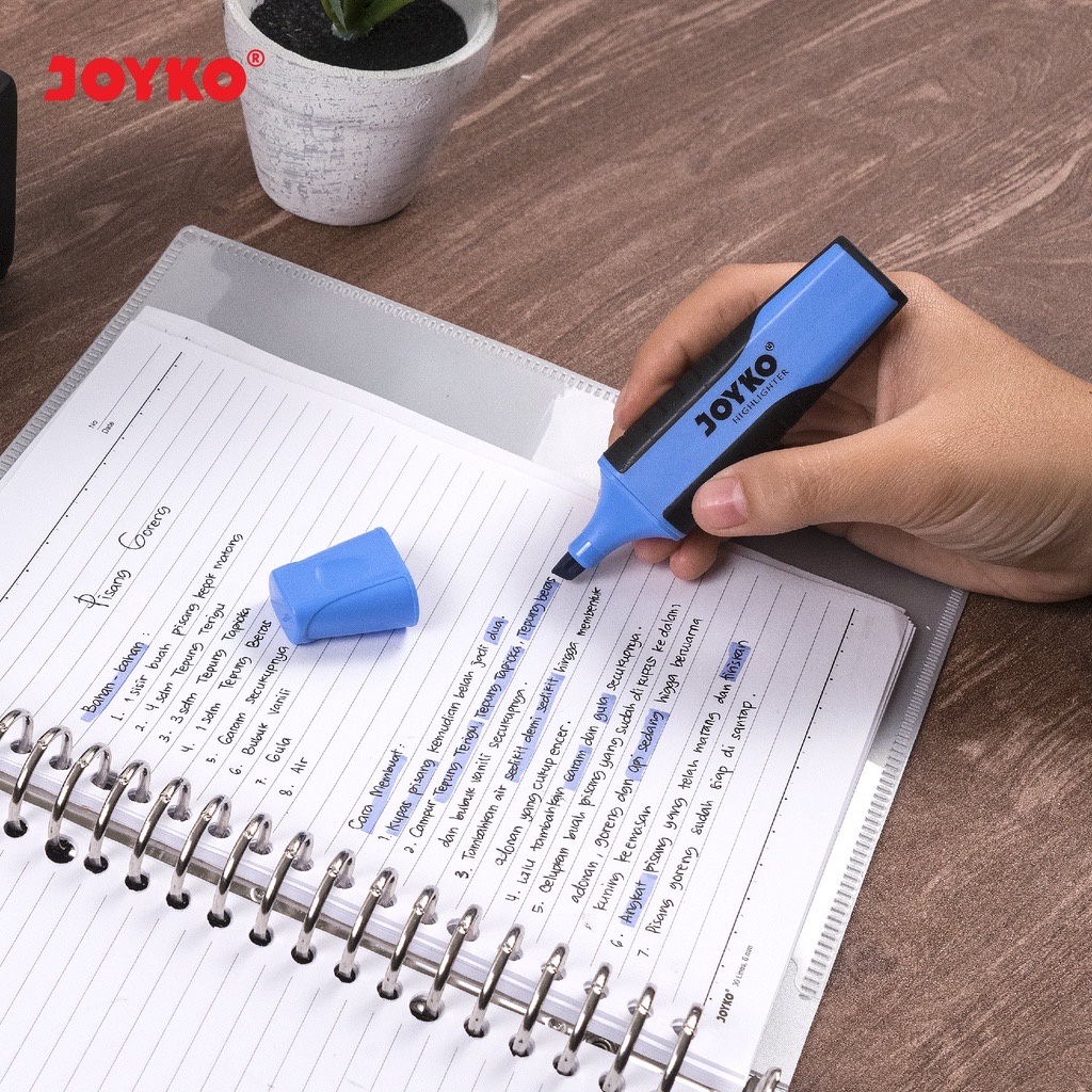 Highlighter Joyko Lebar Penanda Berwarna Textlighter Textliner