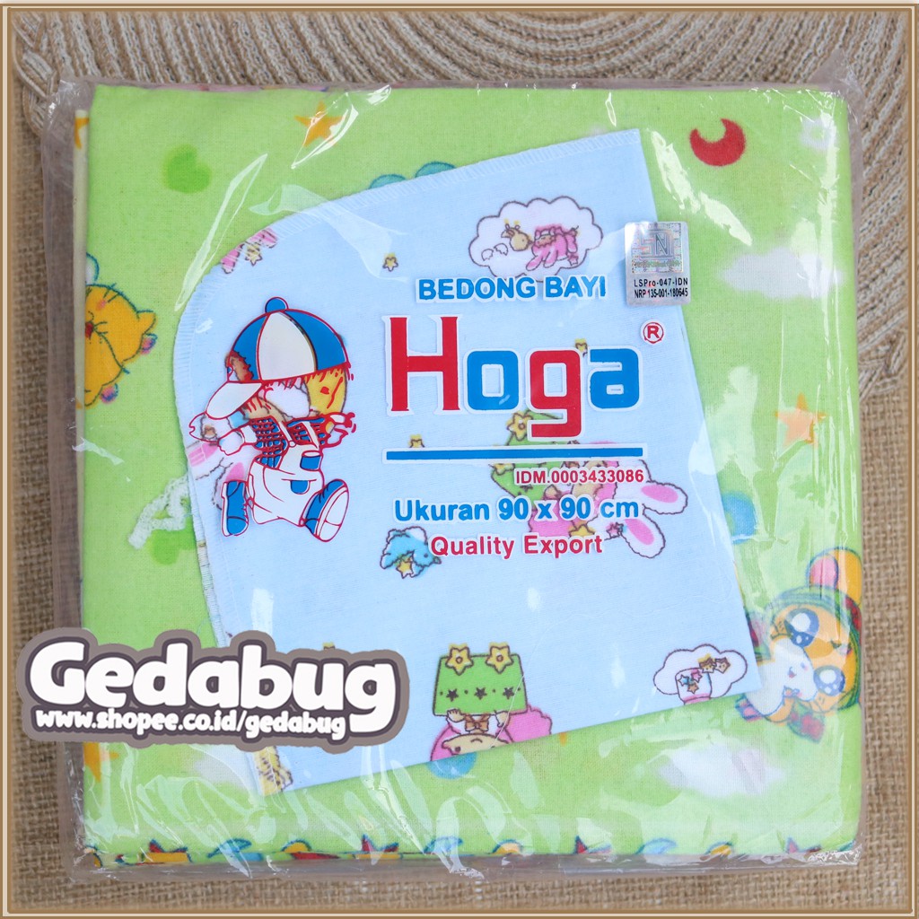 6 Pcs (1/2 Lusin) Bedong Bayi HOGA 90x90 / 110x90 SNI Planel Baby Quality Export